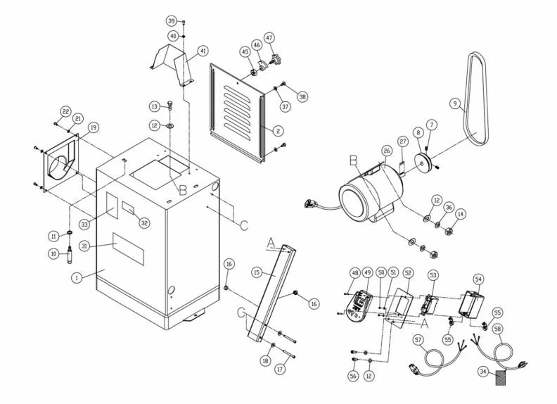 JJ-6HHDX Stand Assembly | JET Tools