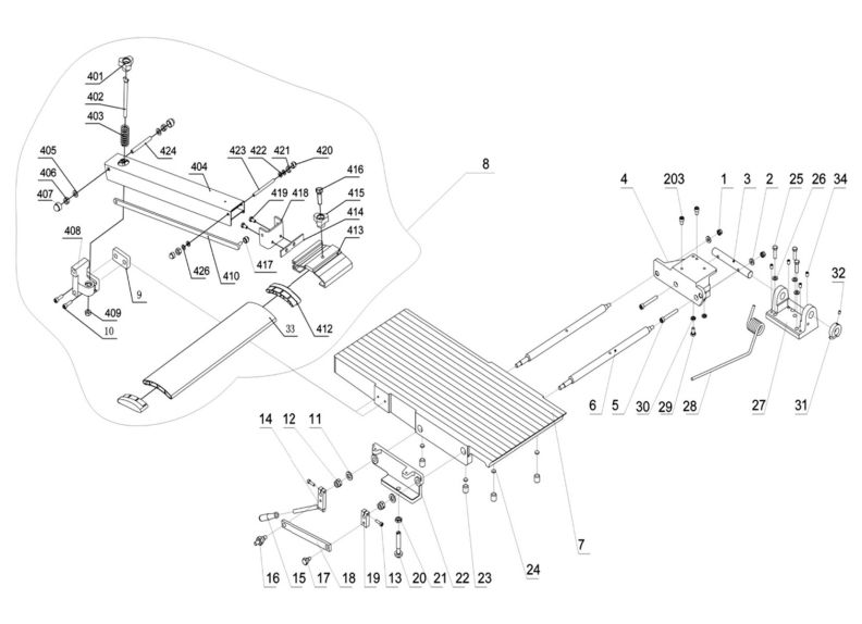 JJP-12HH Outfeed Table Assembly