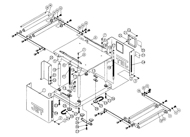 JPM-13CS Table and Base Assembly