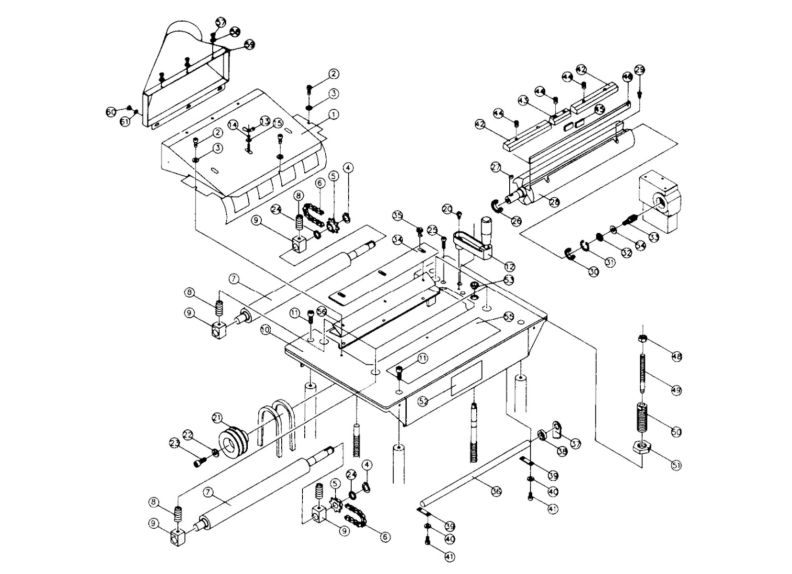 JPM-13CS Cutterhead and Roller Assembly