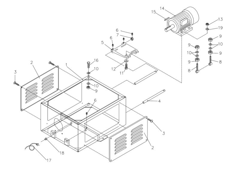 JWP-208-1 Stand and Motor