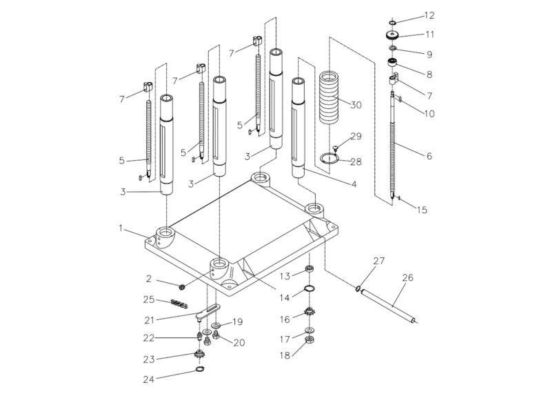 JWP-208HH Base and Column