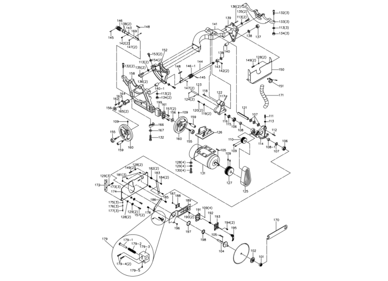 JTAS-12-DX Trunnion and Motor Assembly
