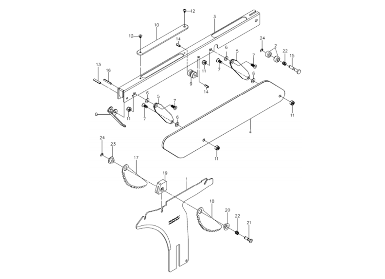 JTAS-12-DX Blade Guard Assembly