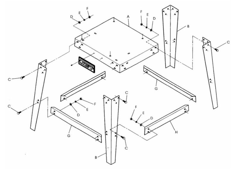 JSG-6DCK Open Stand Assembly 