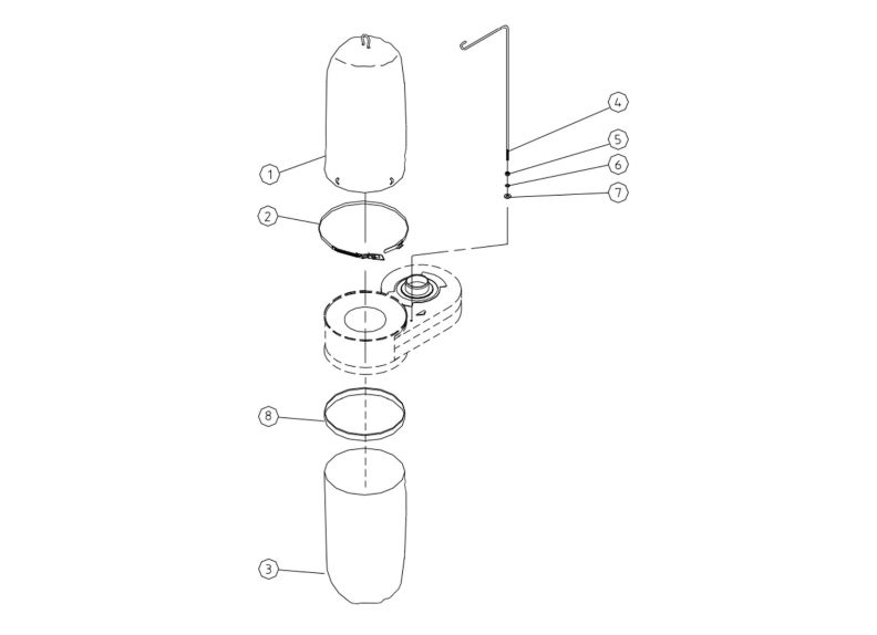 DC-650MK 5 Micron Filter Bag Assembly