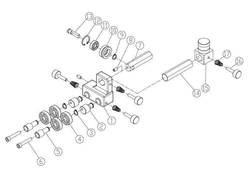 JWBS-15 Upper Blade Guide Assembly