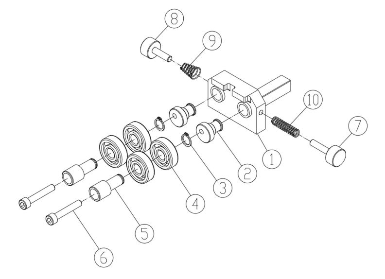 JWBS-15-3 Lower Blade Guide Assembly 