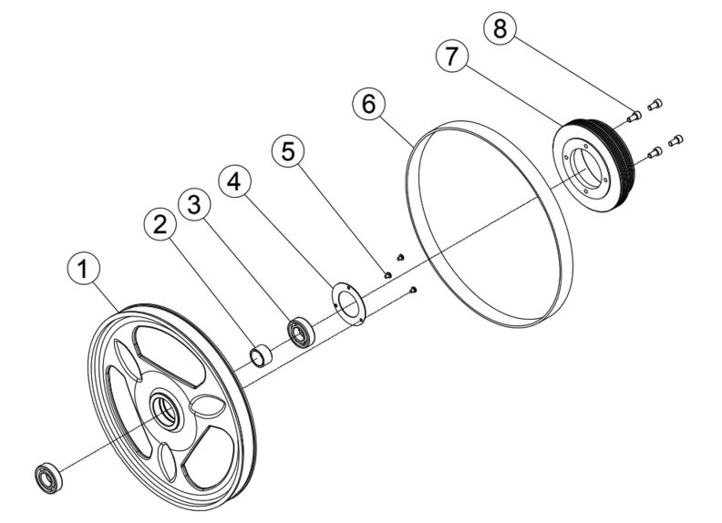 JWBS-18-3 Lower Wheel Assembly