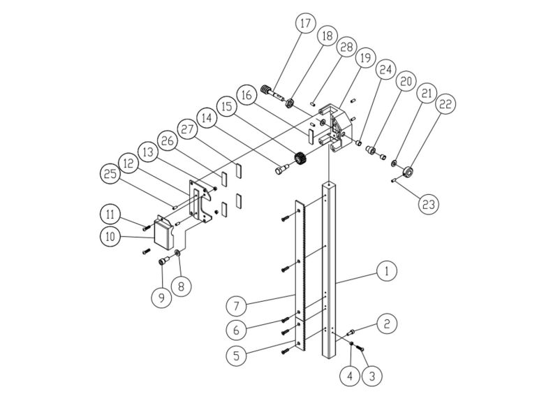 JWBS-20-3 Guide Bar Bracket Assembly
