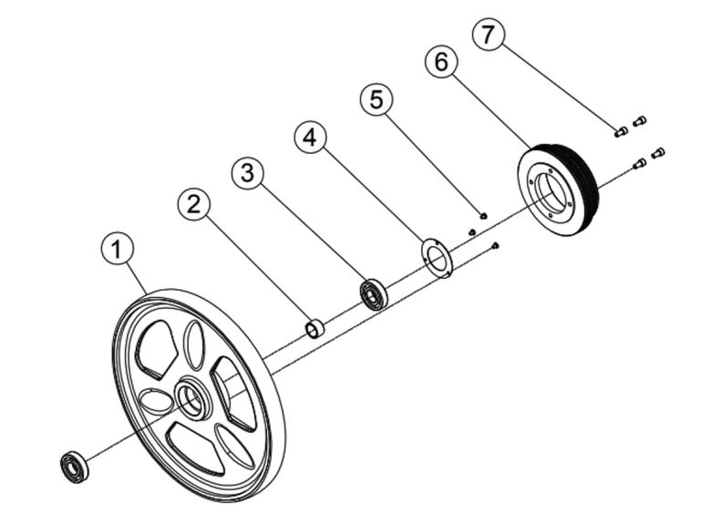 JWBS-20-3 Lower Wheel Assembly
