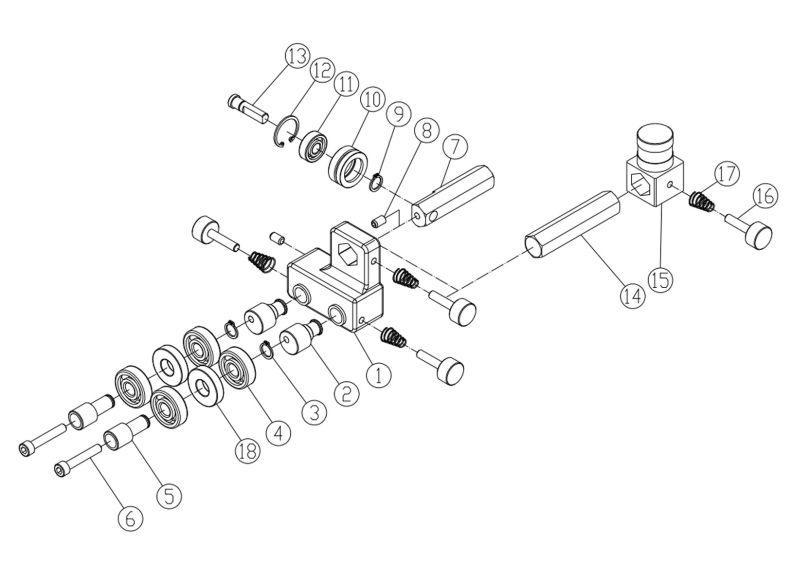 JWBS-20-3 Upper Blade Guide Assembly