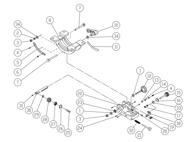 JWBS-20-5 Trunnion Support Bracket Assembly