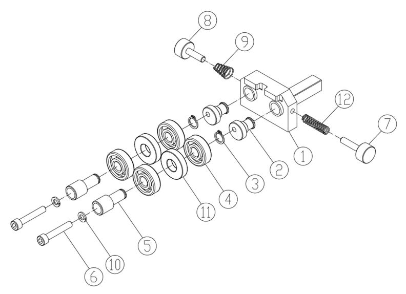 JWBS-20-5 Lower Blade Guide Assembly