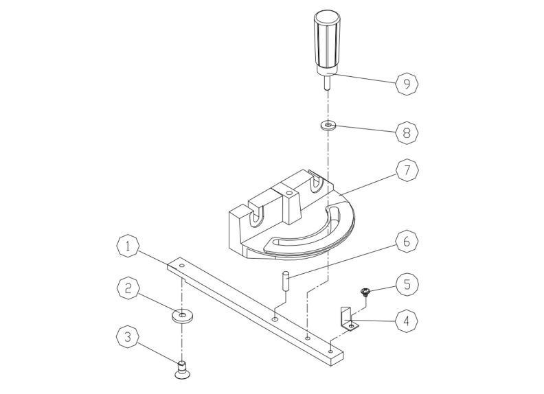 JWBS-20-5 Miter Gauge Assembly