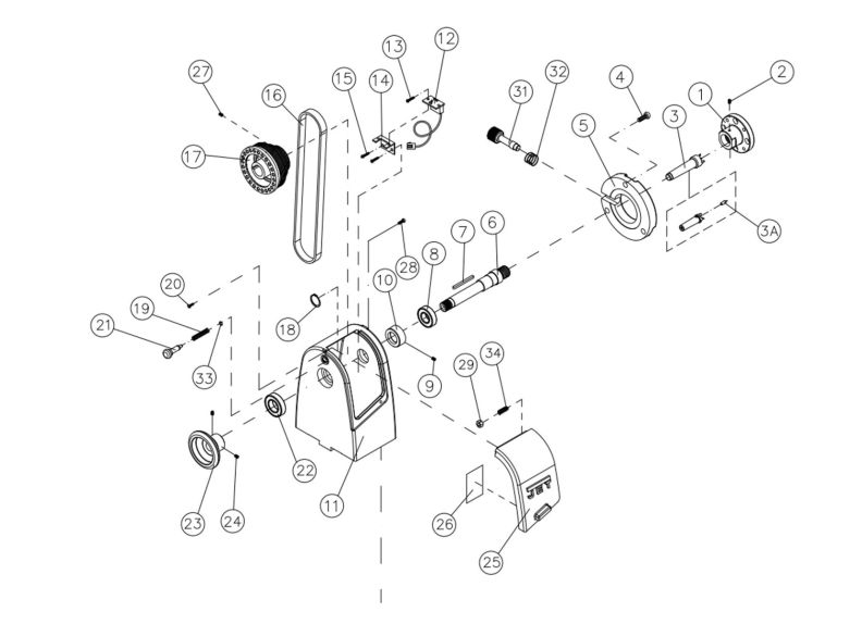 JWL-1221VS Headstock Assembly