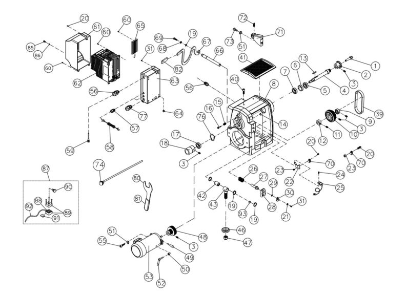JWL-1840EVS Headstock Assembly