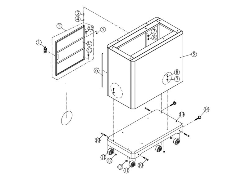 JWDS-2550 Closed Stand Stand Assembly 