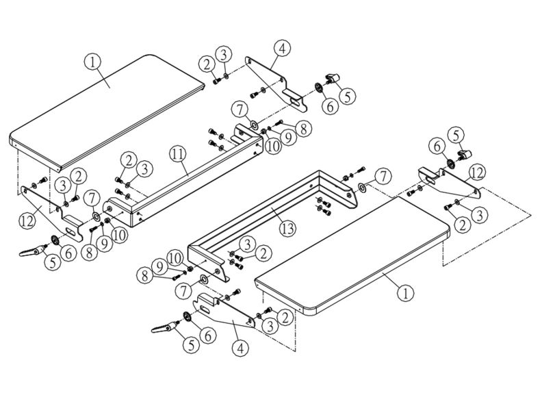 JWDS-2244OSC Infeed-Outfeed Tables 