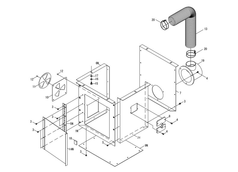 JRL-912 Dust Collection Box Assembly