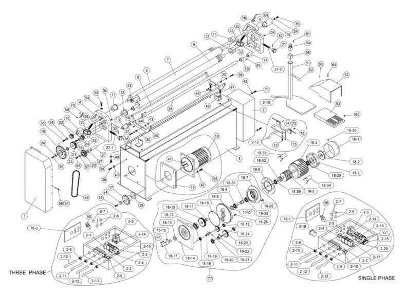 ESR-1650-3T Complete Machine