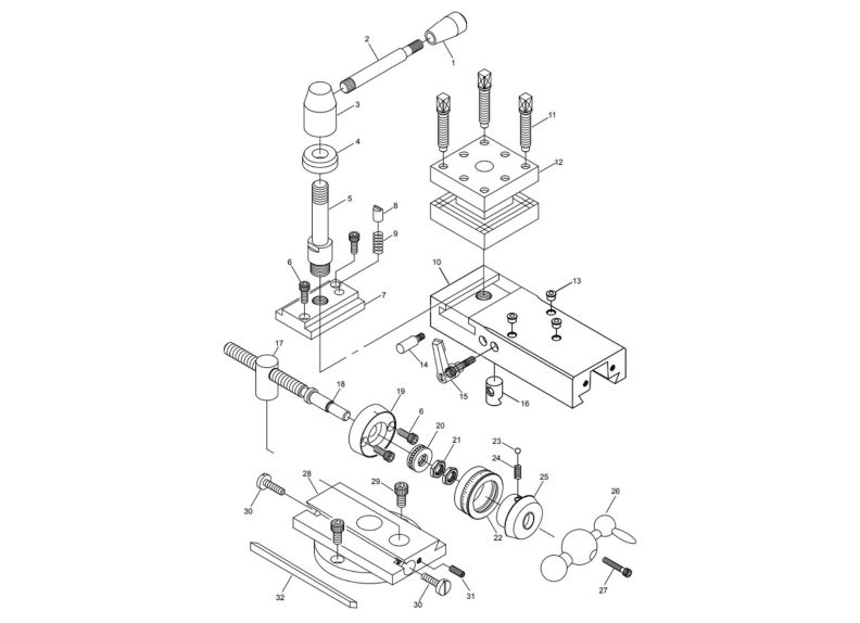 E-1236VS Tool Post Assembly