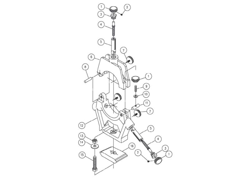 E-1440VS Steady Rest Assembly