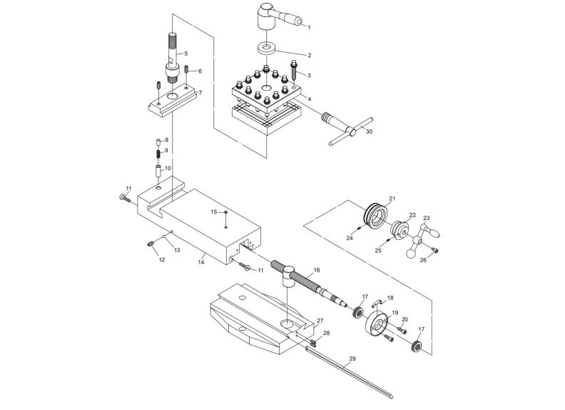 EGH-1740 4 Way Tool Post Assembly