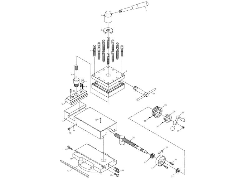 EGH-2180 4 Way Tool Post
