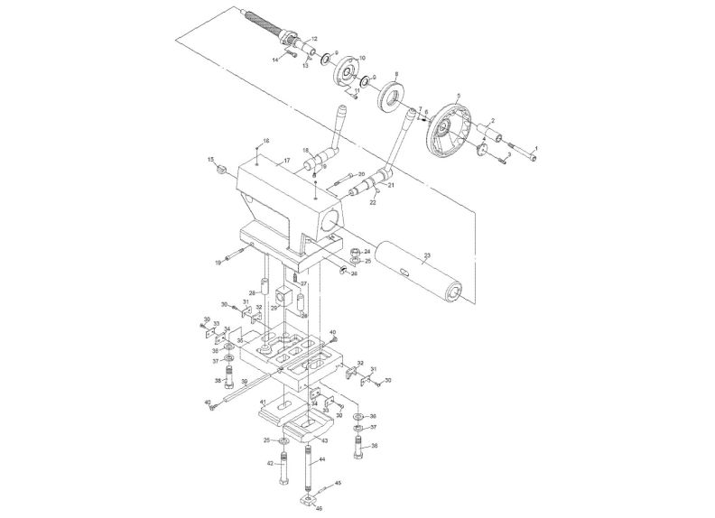 EGH-2180 Conventional Tailstock Assembly