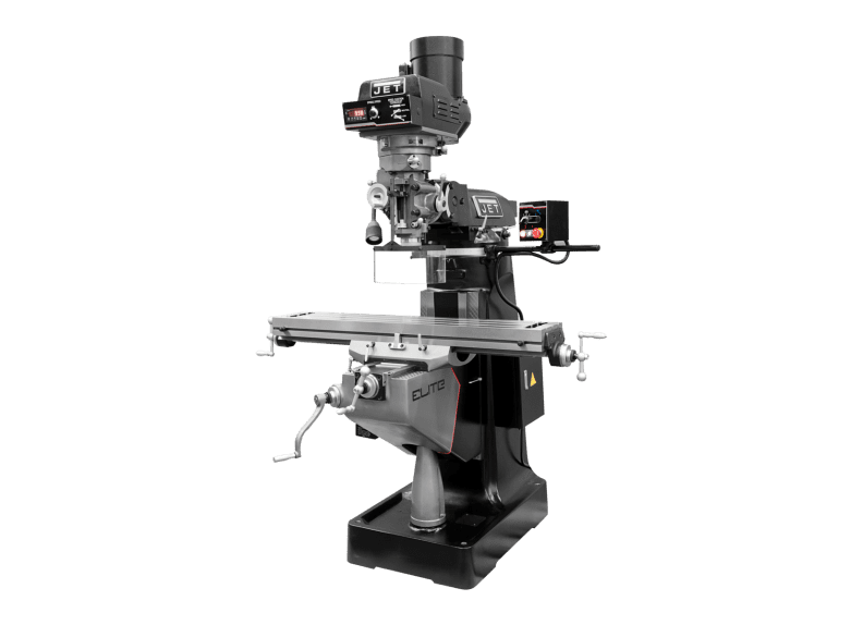 EVS-949 Mill with 3-Axis ACU-RITE 203 (Knee) DRO and X, Y, Z-Axis JET Powerfeeds and USA Made Air Draw Bar