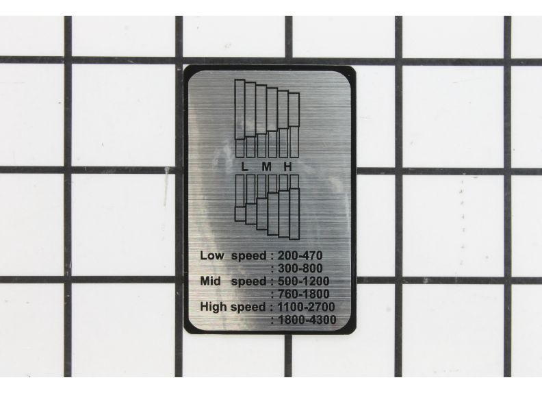 Speed Chart | JWL1220VS-1101