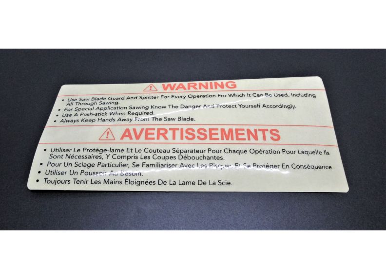 Warning Label - Blade Guard | LM000309