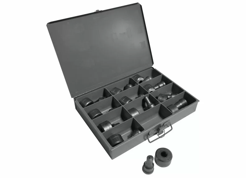 12 Piece Standard Round Punch & Die Set with Storage Case | PD1220
