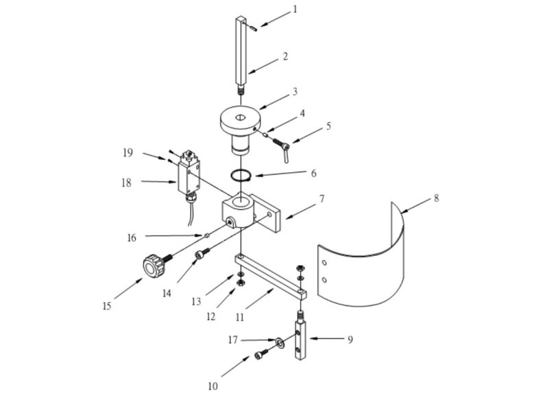 A635 Adjustable Swing Away Safety Shield Assembly 