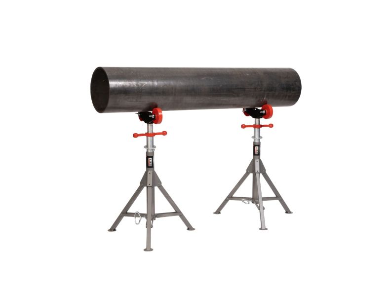 Folding Pipe Jack Stand w/ Steel Rollers (JPJ-FLD-SR) | JET Tools
