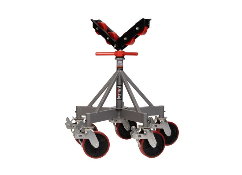 5-Leg Pipe Jack Stand w/ Casters & Steel Rollers (JPJ-5LG-SR)