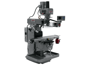 JTM-1050EVS2/230 Mill With 3-Axis Acu-Rite 203 DRO (Knee) With X-Axis Powerfeed and Air Powered Draw Bar