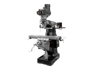 EVS-949 Mill with 2-Axis ACU-RITE 303  DRO and X, Y, Z-Axis JET Powerfeeds and USA Made Air Draw Bar