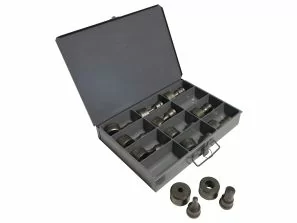 12 Piece Round Metric Punch & Die Set with Storage Case
