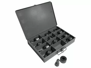 12 Piece Square Punch & Die Set with Storage Case
