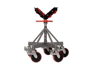 5-Leg Pipe Jack Stand w/ Casters & Steel Rollers (JPJ-5LG-SR)