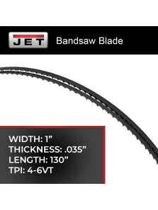 JET — Replacement Blade,-1" x .035" x 130" X 4/6VT for MBS-1014W