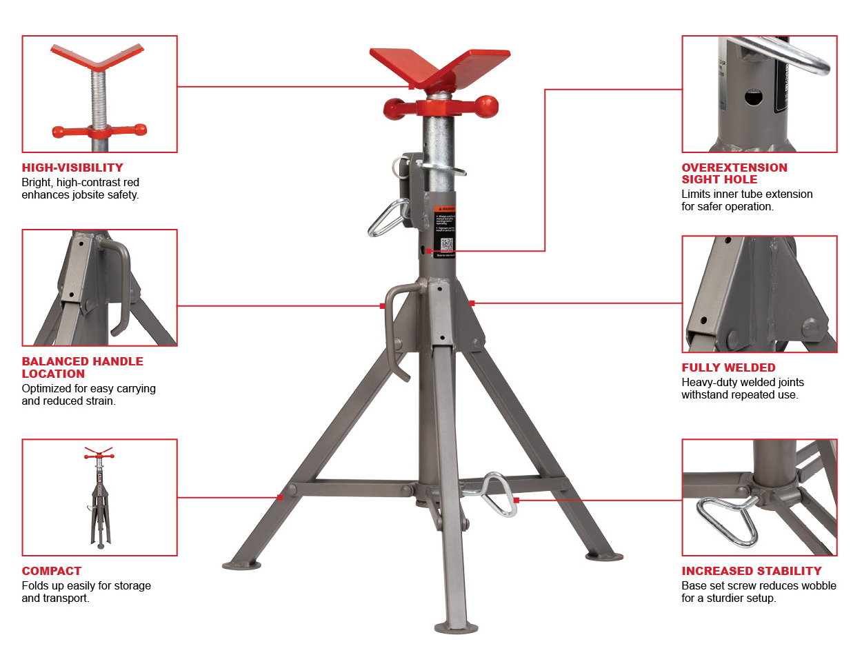 FOLDING PIPE JACK STAND